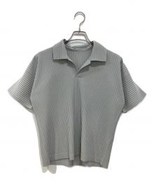 HOMME PLISSE ISSEY MIYAKE（オム プリッセ イッセイ ミヤケ）の古着「プリーツポロシャツ」｜グレー