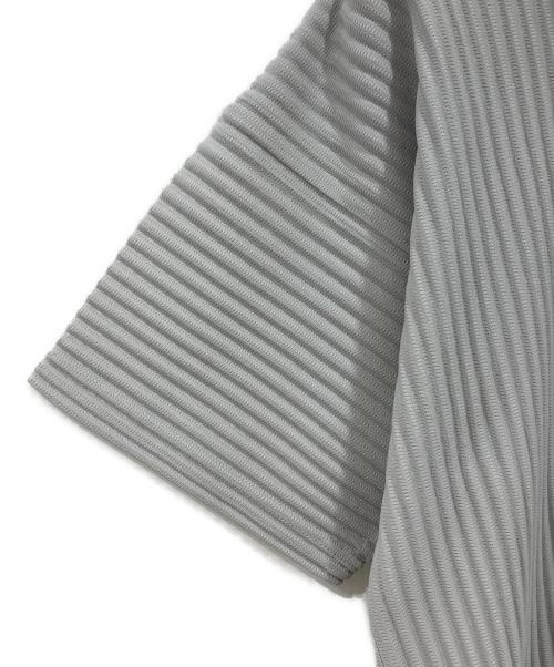 HOMME PLISSE ISSEY MIYAKE（オム プリッセ イッセイ ミヤケ）HOMME PLISSE ISSEY MIYAKE (オム プリッセ イッセイ ミヤケ) プリーツポロシャツ グレー サイズ:2の古着・服飾アイテム
