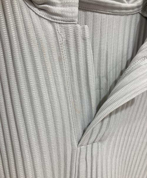 HOMME PLISSE ISSEY MIYAKE（オム プリッセ イッセイ ミヤケ）HOMME PLISSE ISSEY MIYAKE (オム プリッセ イッセイ ミヤケ) プリーツポロシャツ グレー サイズ:2の古着・服飾アイテム