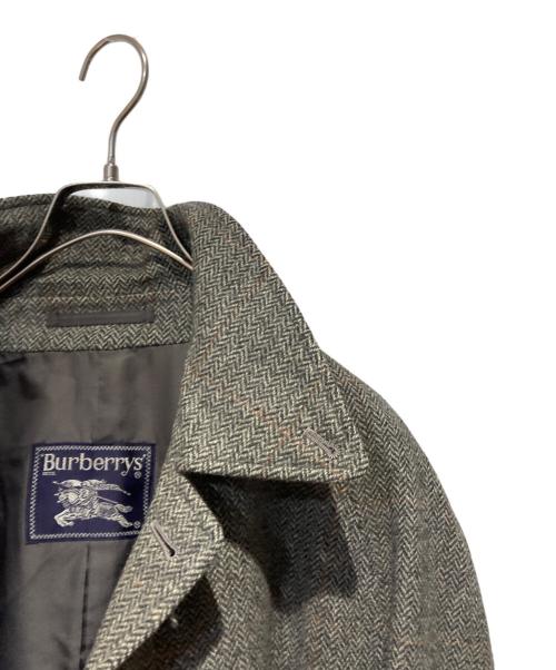 Burberry's（バーバリー）Burberry's (バーバリー) ヘリンボーンチェスターコート ブラウン サイズ:Mの古着・服飾アイテム