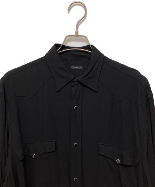 COMOLI（コモリ）COMOLI (コモリ) レーヨン ウエスタンシャツ ブラック サイズ:記載なしの古着・服飾アイテム