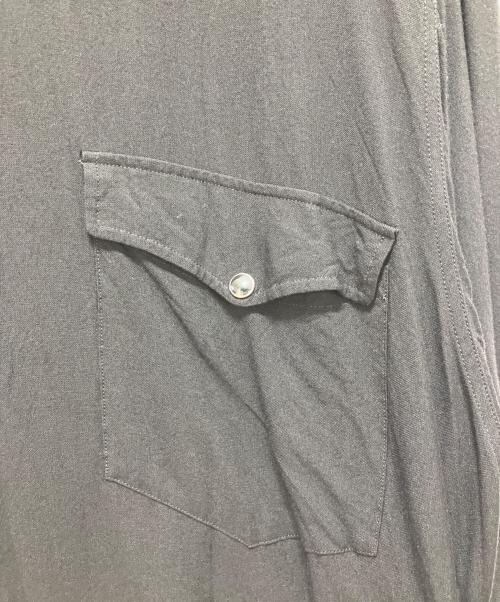 COMOLI（コモリ）COMOLI (コモリ) レーヨン ウエスタンシャツ ブラック サイズ:記載なしの古着・服飾アイテム