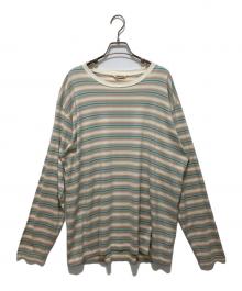 AURALEE（オーラリー）の古着「GRADIENT STRIPE JERSEY L/S TEE」｜ベージュ