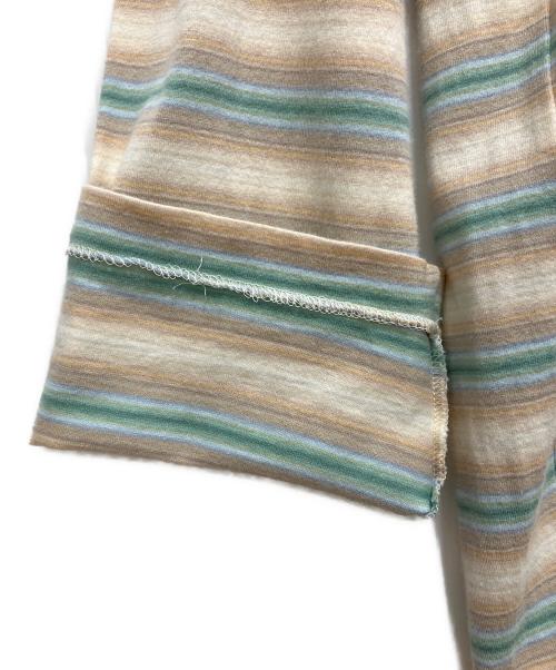 AURALEE（オーラリー）AURALEE (オーラリー) GRADIENT STRIPE JERSEY L/S TEE ベージュ サイズ:5の古着・服飾アイテム