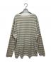 AURALEE (オーラリー) GRADIENT STRIPE JERSEY L/S TEE ベージュ サイズ:5：20000円