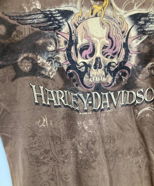 HARLEY-DAVIDSON（ハーレーダビッドソン）HARLEY-DAVIDSON (ハーレーダビッドソン) プリントTシャツ ブラウン サイズ:XLの古着・服飾アイテム