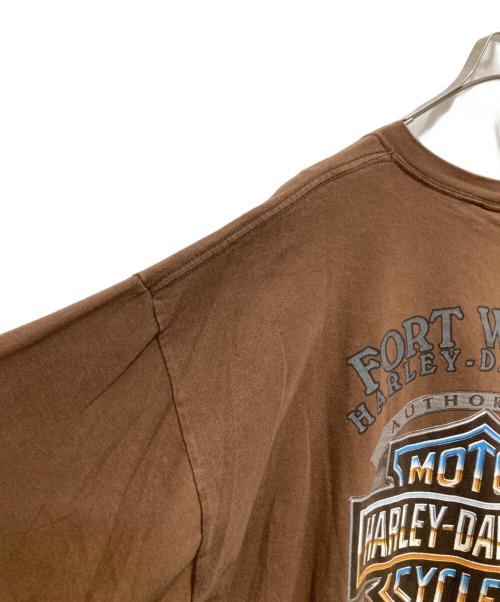 HARLEY-DAVIDSON（ハーレーダビッドソン）HARLEY-DAVIDSON (ハーレーダビッドソン) プリントTシャツ ブラウン サイズ:XLの古着・服飾アイテム