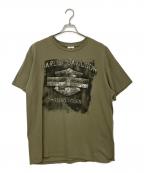 HARLEY-DAVIDSONハーレーダビッドソン）の古着「プリントTシャツ」｜グリーン