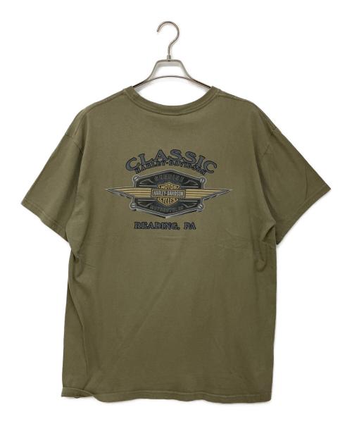 HARLEY-DAVIDSON（ハーレーダビッドソン）HARLEY-DAVIDSON (ハーレーダビッドソン) プリントTシャツ グリーン サイズ:XLの古着・服飾アイテム