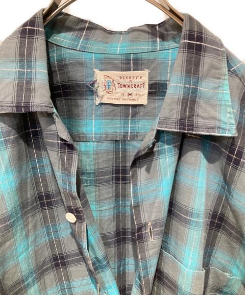 TOWN CRAFT（タウンクラフト）TOWN CRAFT (タウンクラフト) オープンカラーシャツ ブルー サイズ:Mの古着・服飾アイテム