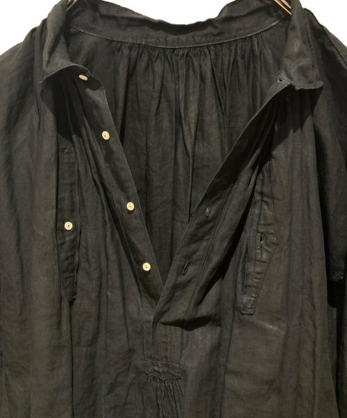 French antique（フレンチアンティーク）French antique (フレンチアンティーク) Biaude Indigo Linen Smock ブラック サイズ:不明の古着・服飾アイテム