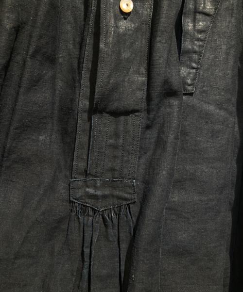 French antique（フレンチアンティーク）French antique (フレンチアンティーク) Biaude Indigo Linen Smock ブラック サイズ:不明の古着・服飾アイテム