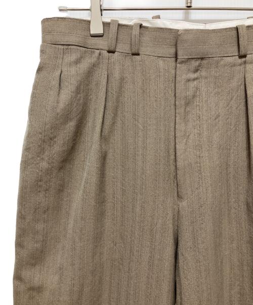 MAATEE&SONS（マーティーアンドサンズ）MAATEE&SONS (マーティーアンドサンズ) ヘリンボーンパンツ ベージュ サイズ:3の古着・服飾アイテム