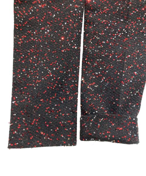 Saint Laurent Paris（サンローランパリ）Saint Laurent Paris (サンローランパリ) ツイード スパンコール パンツ ブラック サイズ:46の古着・服飾アイテム