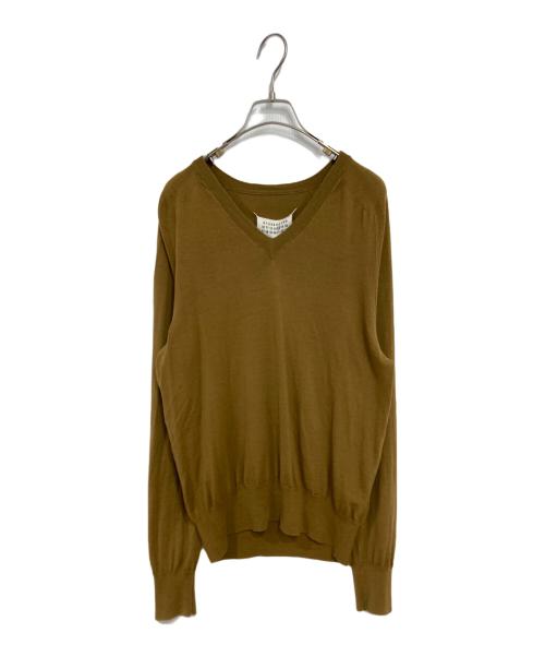 Maison Margiela（メゾンマルジェラ）Maison Margiela (メゾンマルジェラ) Vネックニット ブラウン サイズ:不明の古着・服飾アイテム