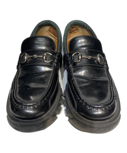 GUCCI（グッチ）GUCCI (グッチ) 厚底ホースビットローファー ブラック サイズ:10の古着・服飾アイテム