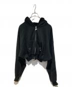 xgエックスジー）の古着「Cropped Zip Hoodie」｜ブラック