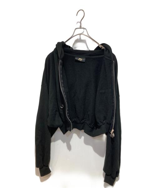 xg（エックスジー）xg (エックスジー) Cropped Zip Hoodie ブラック サイズ:Ｌの古着・服飾アイテム