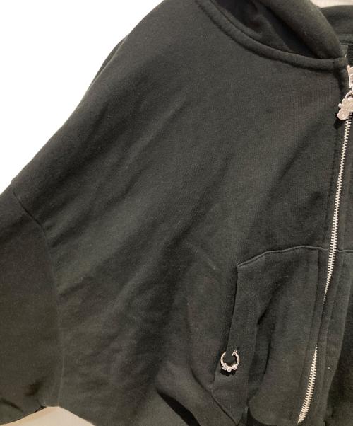 xg（エックスジー）xg (エックスジー) Cropped Zip Hoodie ブラック サイズ:Ｌの古着・服飾アイテム
