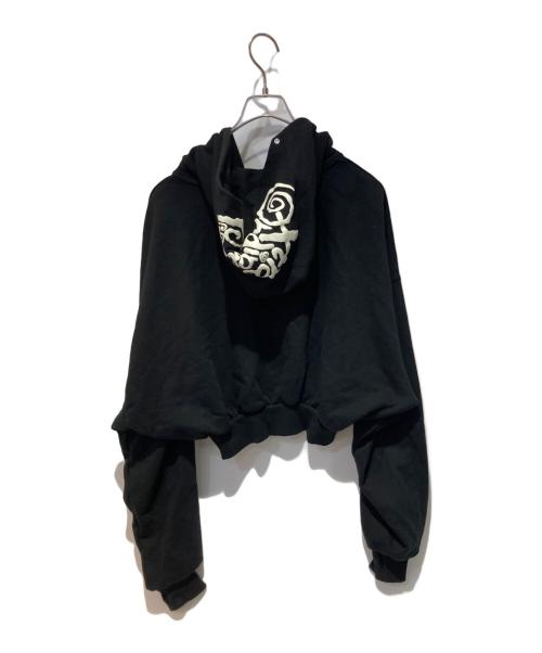 xg（エックスジー）xg (エックスジー) Cropped Zip Hoodie ブラック サイズ:Ｌの古着・服飾アイテム