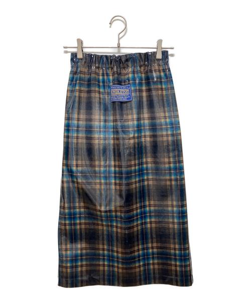 Maison Margiela（メゾンマルジェラ）Maison Margiela (メゾンマルジェラ) PENDLETON (ペンドルトン) コーティングチェックスカート ブルー サイズ:40の古着・服飾アイテム