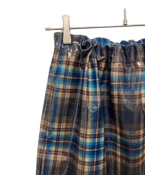 Maison Margiela（メゾンマルジェラ）Maison Margiela (メゾンマルジェラ) PENDLETON (ペンドルトン) コーティングチェックスカート ブルー サイズ:40の古着・服飾アイテム