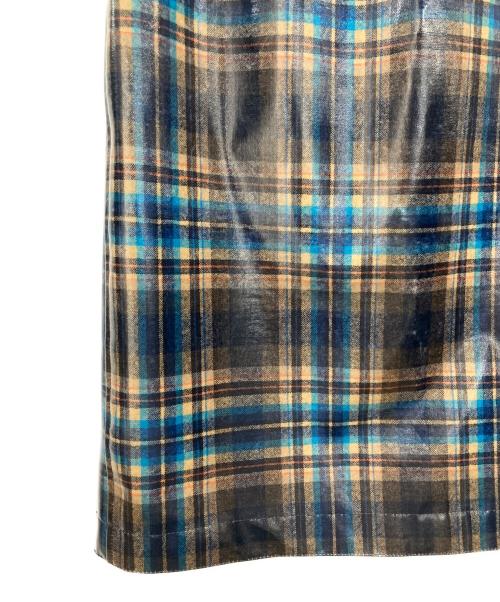 Maison Margiela（メゾンマルジェラ）Maison Margiela (メゾンマルジェラ) PENDLETON (ペンドルトン) コーティングチェックスカート ブルー サイズ:40の古着・服飾アイテム