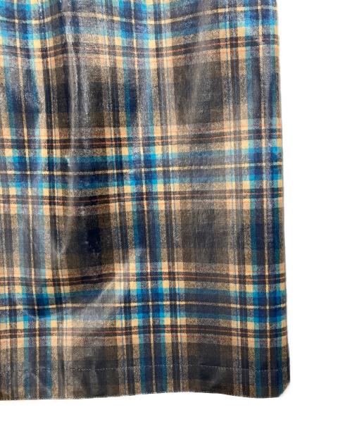 Maison Margiela（メゾンマルジェラ）Maison Margiela (メゾンマルジェラ) PENDLETON (ペンドルトン) コーティングチェックスカート ブルー サイズ:40の古着・服飾アイテム