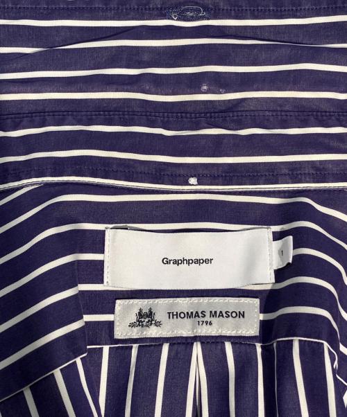 Graphpaper（グラフペーパー）Graphpaper (グラフペーパー) ストライプシャツ ブルー サイズ:1の古着・服飾アイテム
