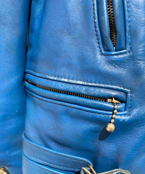 Lewis Leathers（ルイスレザース）Lewis Leathers (ルイスレザース) 391ライトニング/ダブルライダース ブルー サイズ:34の古着・服飾アイテム
