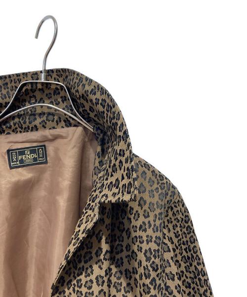 FENDI（フェンディ）FENDI (フェンディ) レオパード柄コート ブラウン サイズ:表記無しの古着・服飾アイテム