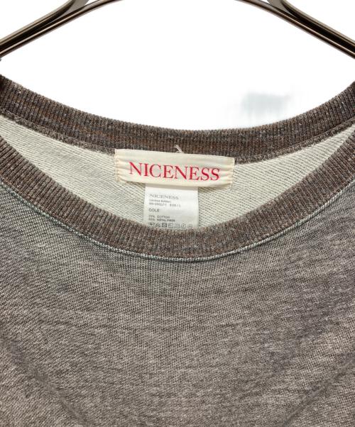 NICENESS（ナイスネス）NICENESS (ナイスネス) LIMITED COLE S/Sスウェット ベージュ サイズ:Lの古着・服飾アイテム
