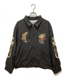 gold（ゴールド）の古着「別注 SOUVENIR JACKET AGED MODEL JAPAN MAP」｜ブラック