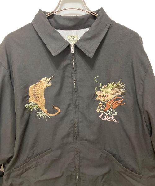 gold（ゴールド）gold (ゴールド) 別注 SOUVENIR JACKET AGED MODEL JAPAN MAP ブラック サイズ:XLの古着・服飾アイテム