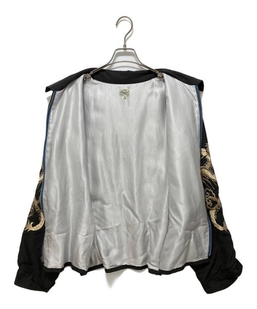 gold（ゴールド）gold (ゴールド) 別注 SOUVENIR JACKET AGED MODEL JAPAN MAP ブラック サイズ:XLの古着・服飾アイテム
