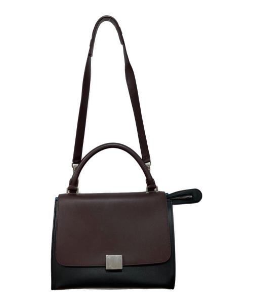CELINE（セリーヌ）CELINE (セリーヌ) 2WAYバッグ ブラウン×ブルーの古着・服飾アイテム