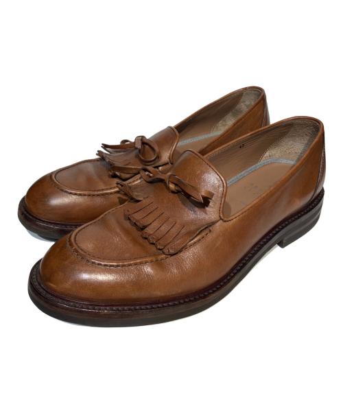 BRUNELLO CUCINELLI（ブルネロクチネリ）BRUNELLO CUCINELLI (ブルネロクチネリ) キルトタッセルローファー ブラウン サイズ:42の古着・服飾アイテム