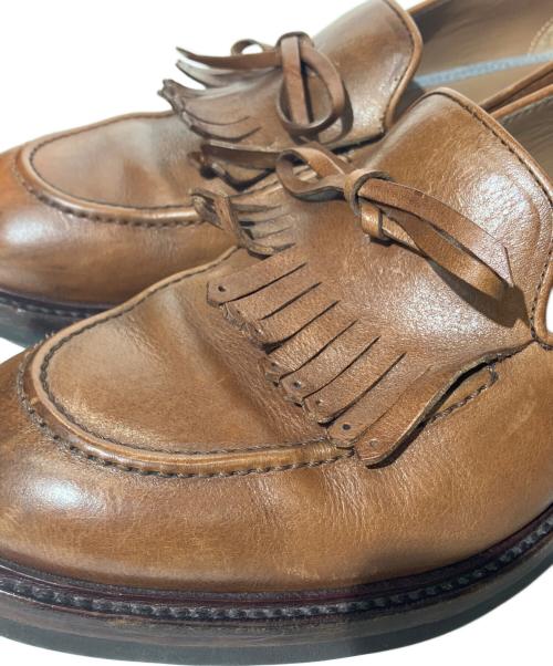 BRUNELLO CUCINELLI（ブルネロクチネリ）BRUNELLO CUCINELLI (ブルネロクチネリ) キルトタッセルローファー ブラウン サイズ:42の古着・服飾アイテム
