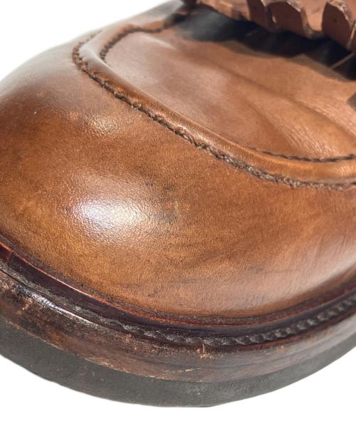 BRUNELLO CUCINELLI（ブルネロクチネリ）BRUNELLO CUCINELLI (ブルネロクチネリ) キルトタッセルローファー ブラウン サイズ:42の古着・服飾アイテム
