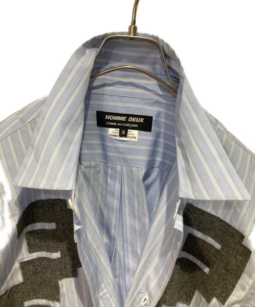COMME des GARCONS HOMME DEUX（コムデギャルソン オム ドゥ）COMME des GARCONS HOMME DEUX (コムデギャルソン オム ドゥ) 半袖シャツ ブルー サイズ:Mの古着・服飾アイテム