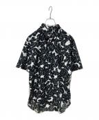 COMME des GARCONS HOMME DEUXコムデギャルソン オム ドゥ）の古着「総柄半袖シャツ」｜ブラック