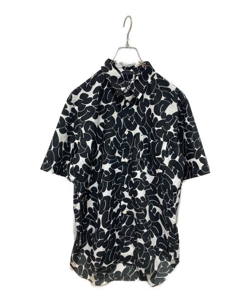 COMME des GARCONS HOMME DEUX（コムデギャルソン オム ドゥ）COMME des GARCONS HOMME DEUX (コムデギャルソン オム ドゥ) 総柄半袖シャツ ブラック サイズ:Mの古着・服飾アイテム