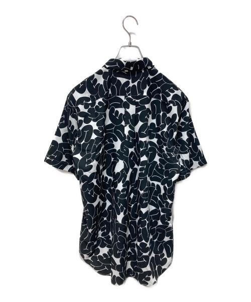 COMME des GARCONS HOMME DEUX（コムデギャルソン オム ドゥ）COMME des GARCONS HOMME DEUX (コムデギャルソン オム ドゥ) 総柄半袖シャツ ブラック サイズ:Mの古着・服飾アイテム