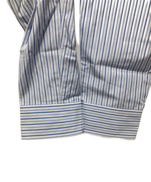 COMME des GARCONS HOMME DEUX（コムデギャルソン オム ドゥ）COMME des GARCONS HOMME DEUX (コムデギャルソン オム ドゥ) メッシュ切替ストライプシャツ ブルー サイズ:Mの古着・服飾アイテム