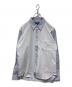 COMME des GARCONS HOMME DEUX（コムデギャルソン オム ドゥ）の古着「メッシュ切替ストライプシャツ」｜ブルー