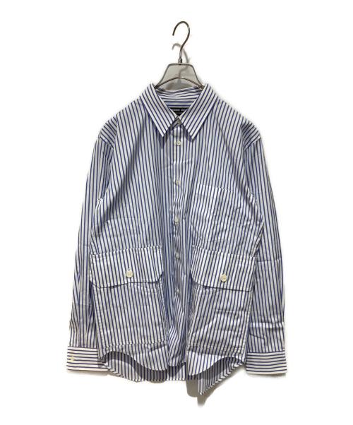 COMME des GARCONS HOMME DEUX（コムデギャルソン オム ドゥ）COMME des GARCONS HOMME DEUX (コムデギャルソン オム ドゥ) ストライプシャツ ブルー サイズ:Mの古着・服飾アイテム