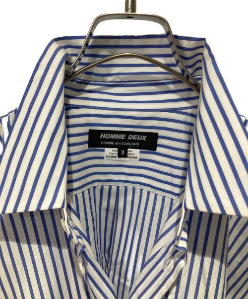 COMME des GARCONS HOMME DEUX（コムデギャルソン オム ドゥ）COMME des GARCONS HOMME DEUX (コムデギャルソン オム ドゥ) ストライプシャツ ブルー サイズ:Mの古着・服飾アイテム