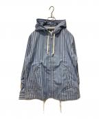 COMME des GARCONS HOMME DEUXコムデギャルソン オム ドゥ）の古着「綿ブロードストライプブルゾン」｜ブルー