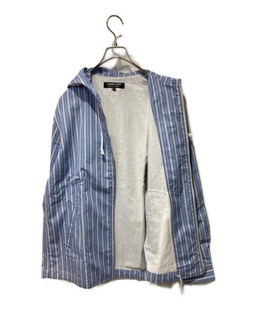 COMME des GARCONS HOMME DEUX（コムデギャルソン オム ドゥ）COMME des GARCONS HOMME DEUX (コムデギャルソン オム ドゥ) 綿ブロードストライプブルゾン ブルー サイズ:Mの古着・服飾アイテム