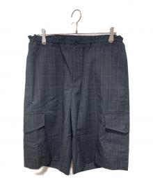COMME des GARCONS HOMME DEUX（コムデギャルソン オム ドゥ）の古着「ウール チェック カーゴ ショーツ ショート」｜ブラック
